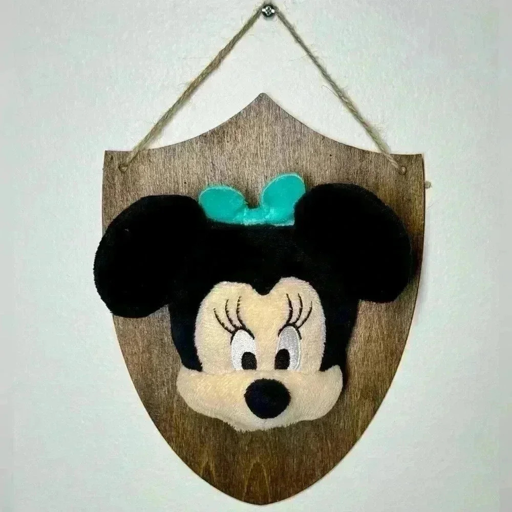 Minnie Mouse Mickey Custom Trophy Head Mount Plush Stuffed Animal Wall Decor - Picture 2 of 6